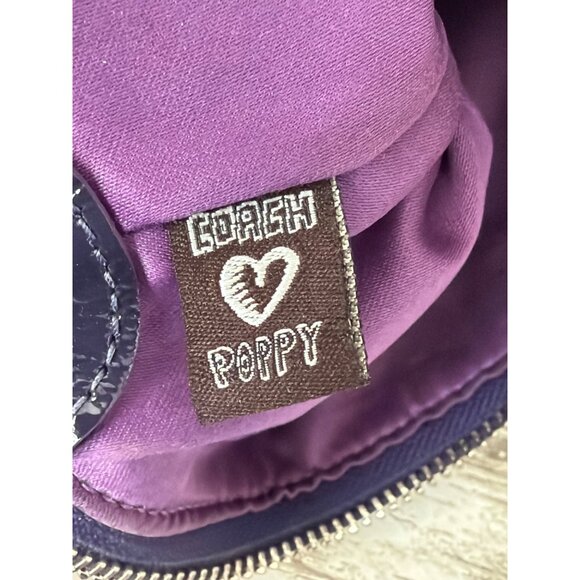 Coach Poppy Sequin Plaid Shoulder Bag Purple Y2K Mini Pochette w/COA - Picture 13 of 15